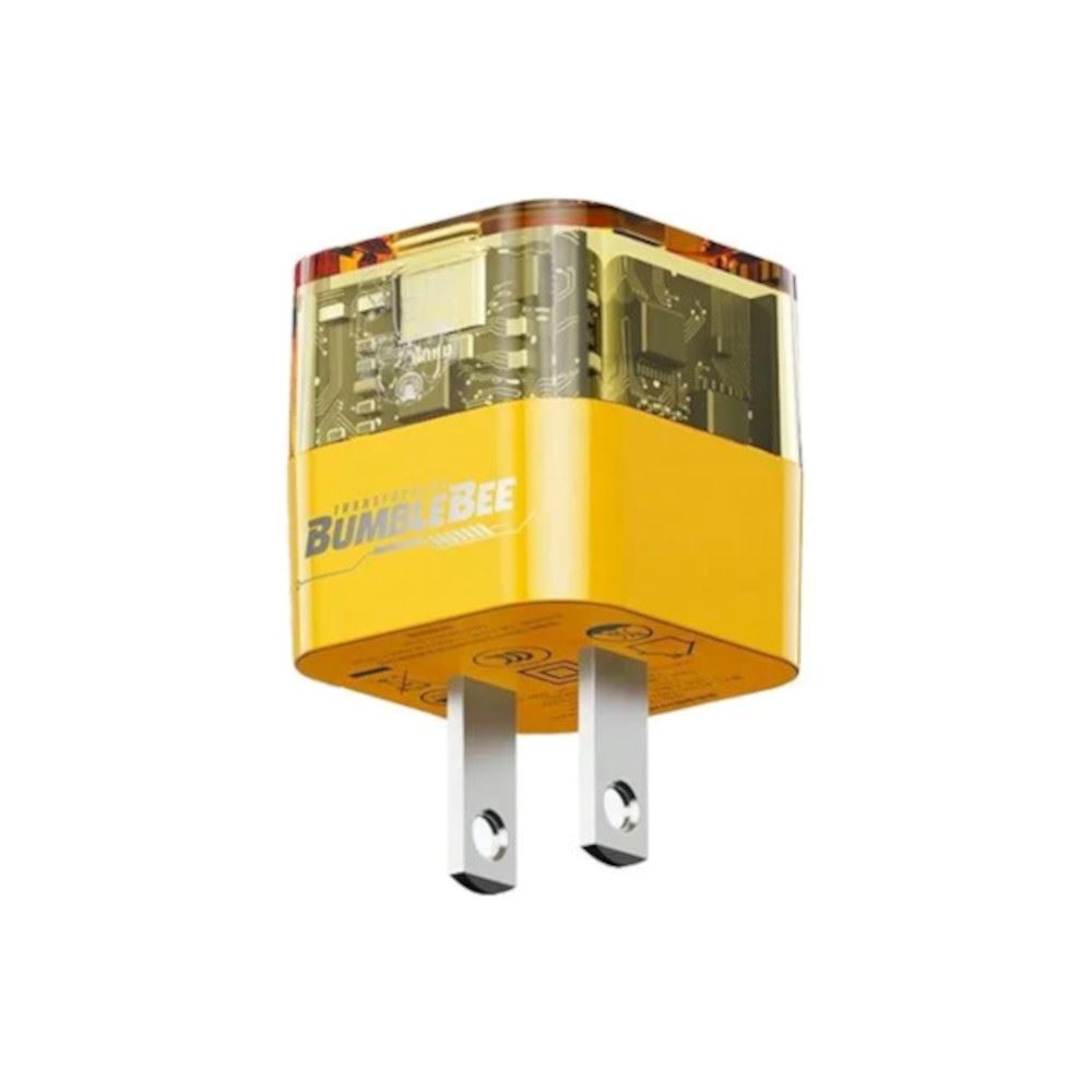 Cargador Transformers TF-K05 de 20W Carga Rápida 1 USB-C y 1 USB-A Amarillo